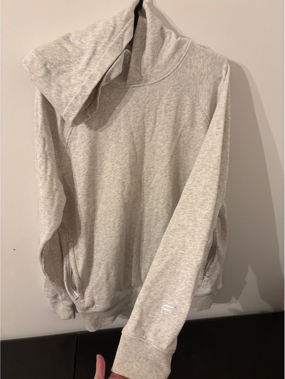 Fabletics Heather Gray Hoodie Sweatshirt Medium